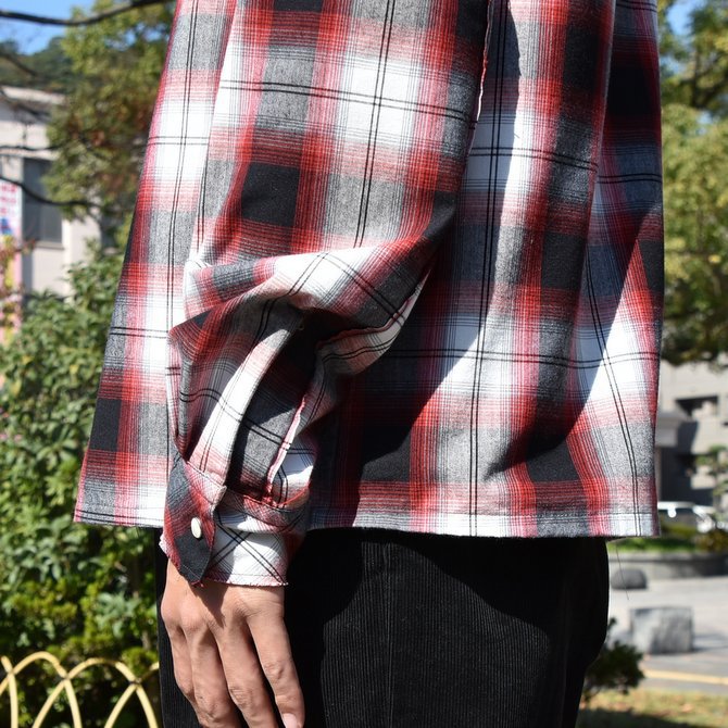 【40% off sale】【2018 AW】TAKAHIRO MIYASHITA The SoloIst.(タカヒロミヤシタ ザ ソロイスト) Work Shirt -BLACK x RED- #sws0011baw18(7)