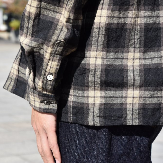 nisica(ニシカ)/ ルーズフィットボタンダウンシャツ L/SーBROWN CHECK- #NIS-837(7)