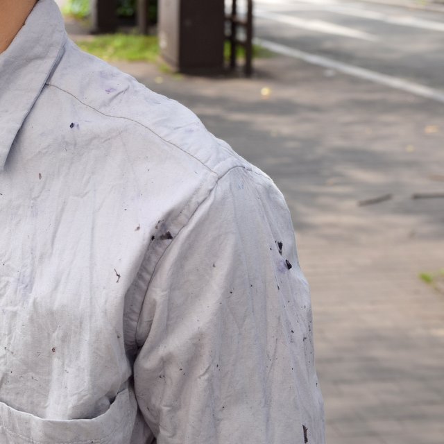 【30% off sale 】FRANK LEDER(フランクリーダー) BLUE BERRY DYED VINTAGE BEDSHEET SHIRT+JEWERY#0616019-35(7)