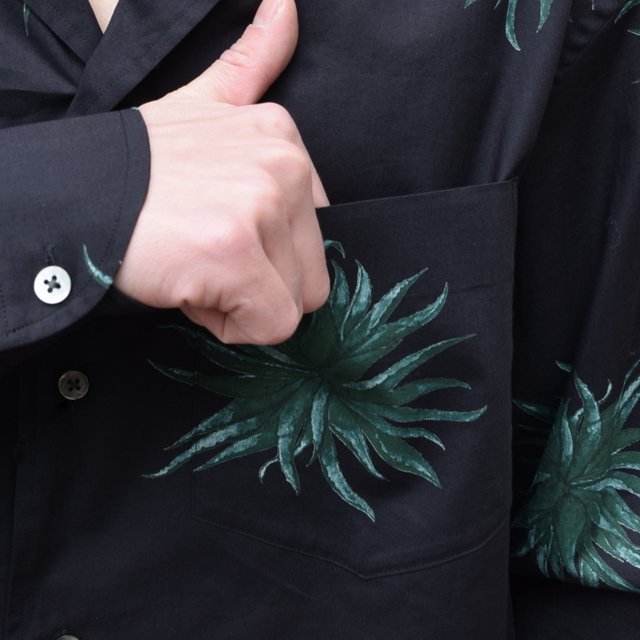 【2020 SS】blurhms(ブラームス) / Open Collar Shirt L/S -PLANT- #BHS-20SS017CP(7)