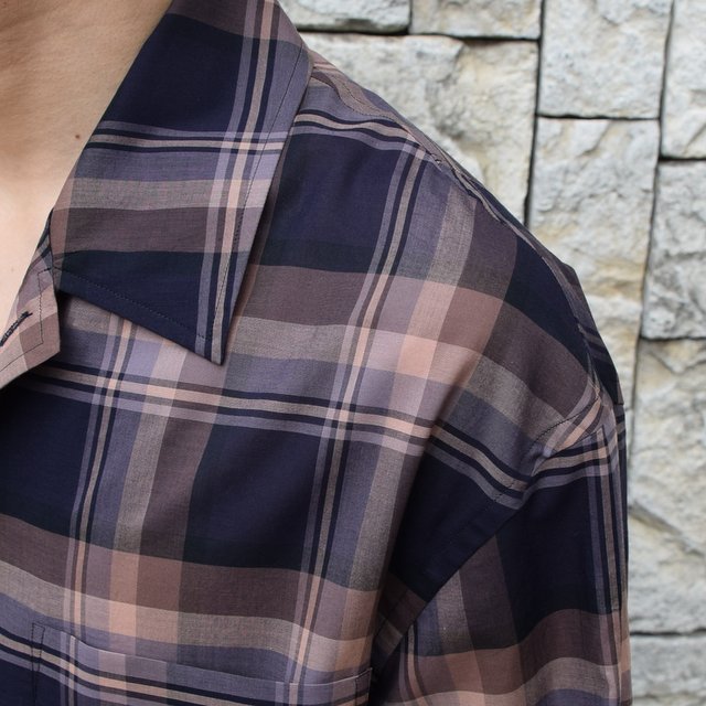 【2020 SS】blurhms(ブラームス) / Open Collar Shirt L/S -DARK MADRAS- #BHS-20SS017CP(7)