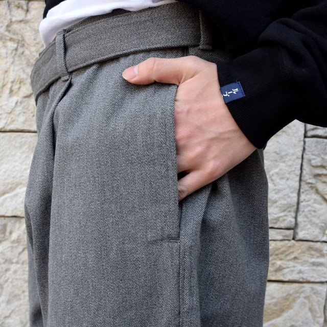 【2020】Graphpaper(グラフペーパー)/ COLORFAST DENIM BELTED PANTS -GRAY- #GM201-40096B(7)
