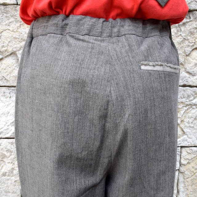 【2020 SS】FRANK LEDER(フランクリーダー)/ LIGHT GREY COTTON DRAWSTRING TROUSERS -GREY- #0913050-95(7)