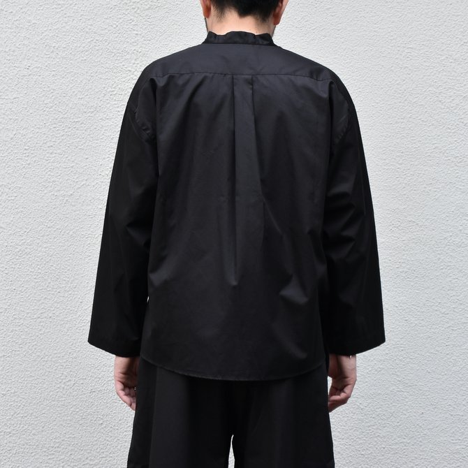 【30% off sale】【2020】 Cristaseya(クリスタセヤ)/LIGHT COTTON PAJAMA SHIRT-Black- #02DA-C(7)