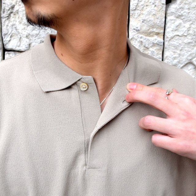 【2020 SS】AURALEE(オーラリー)/ HARD TWIST AMUNZEN DOUBLE CLOTH POLO -BEIGE- #A20SP02KN(7)