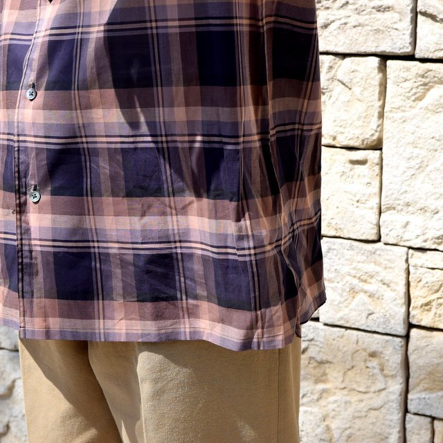 【2020】blurhms(ブラームス) / OPEN COLLAR SHIRT S/S -DARK MADRAS- #BHS-20SS018CP(7)