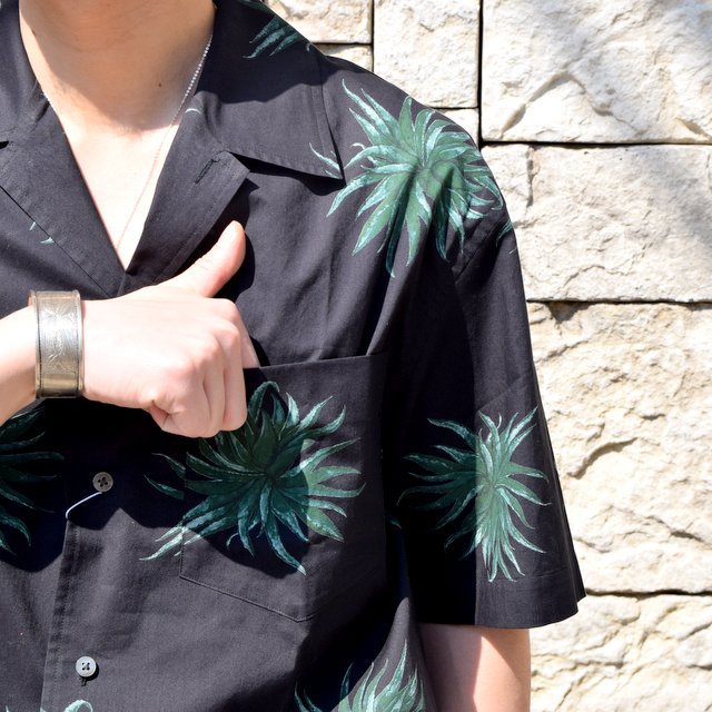 【2020 SS】blurhms(ブラームス) / OPEN COLLAR SHIRT S/S -PLANT- #BHS-20SS018CP(7)