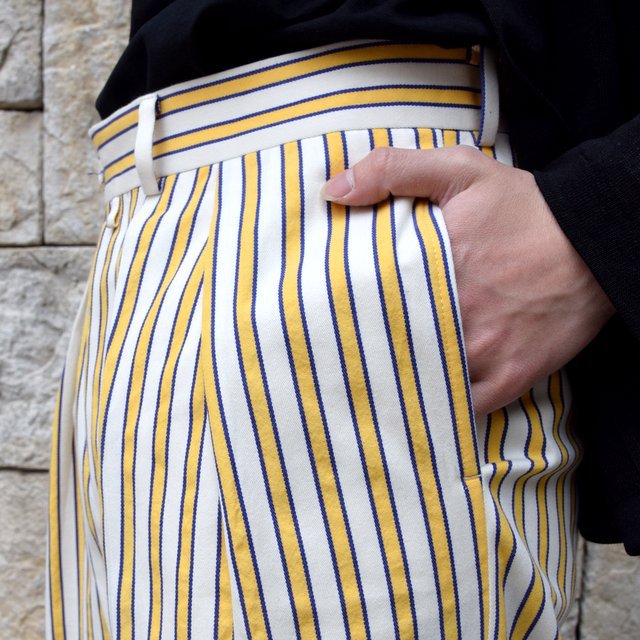 【2020 SS】NEAT(ニート)/ LAL STRIPE WIDE PANTS -PURPLE×YELLOW- #20-01LSW(7)