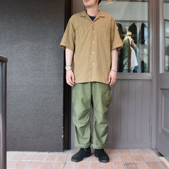 【2020 SS】COMOLI (コモリ) ベタシャンオープンカラーシャツ#R01-02011 -KHAKI-(7)