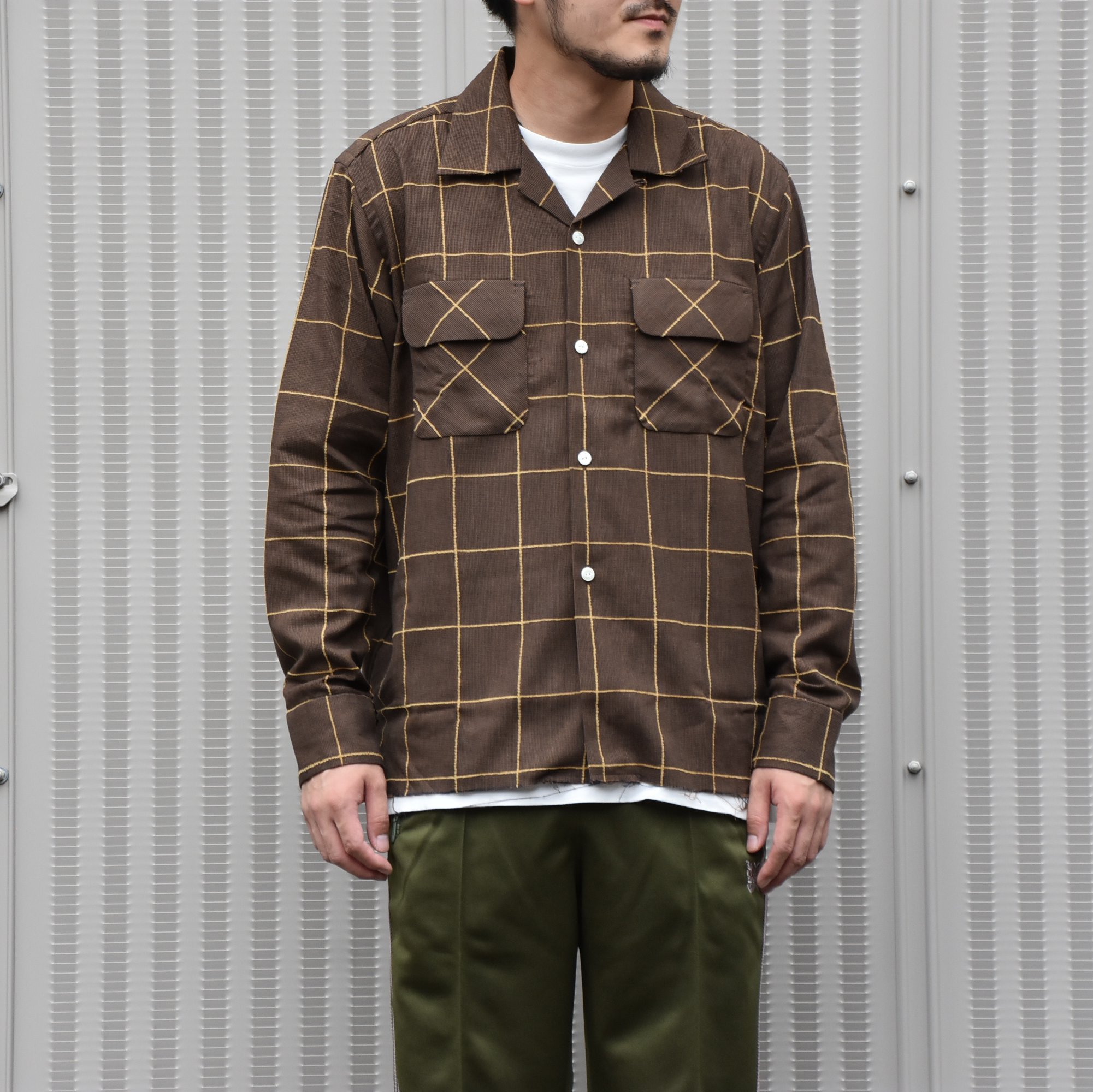 NEEDLES(ニードルス) C.O.B Classic Shirt -C/Pe/R Plaid Twill-BROWN #HM206(7)