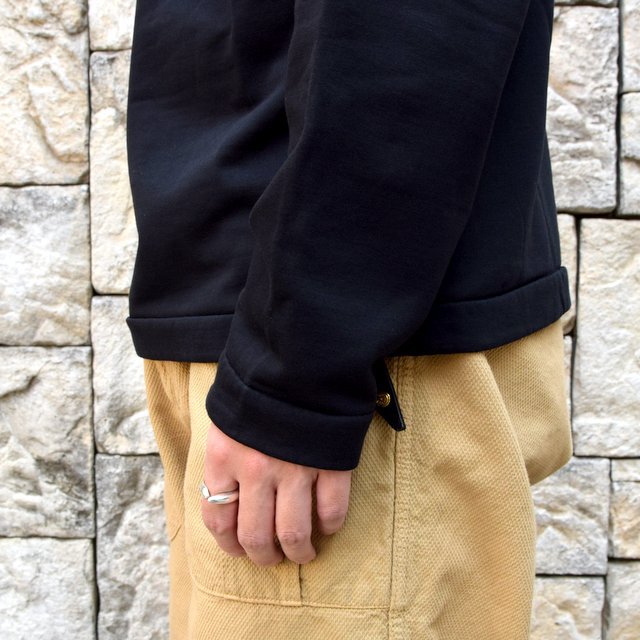 【2020】 AURALEE(オーラリー)/ ELASTIC HIGH GAUGE SWEAT HALF ZIP P/O -BLACK- #A20AP01NU(7)