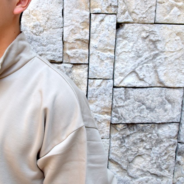 AURALEE(オーラリー)/ ELASTIC HIGH GAUGE SWEAT HALF ZIP P/O -KHAKI GRAY- #A20AP01NU(7)