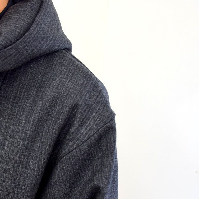 AURALEE(オーラリー)/ BLUEFACED WOOL DOUBLE CLOTH ZIP HOODIE -MIX CHARCOAL- #A20AB02BN(7)