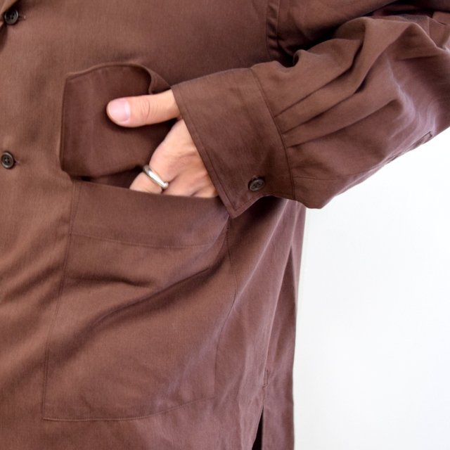 YOKE(ヨーク)/ BIG FLAP LONG SHIRTS -BRICK BROWN- #YK20AW0144SH(7)