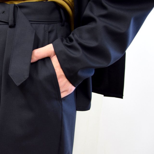YOKE(ヨーク)/ FRONT TUCK BELTED WIDE TROUSERS -BLACK- #YK20AW0158P(7)