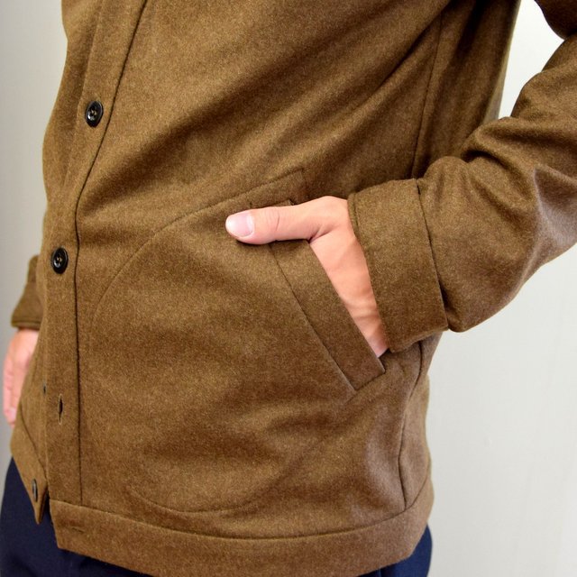 【2020】FRANK LEDER(フランクリーダー)/ LIGHT WEIGHT LODEN WOOL CARDIGAN -BROWN- #0127018(7)