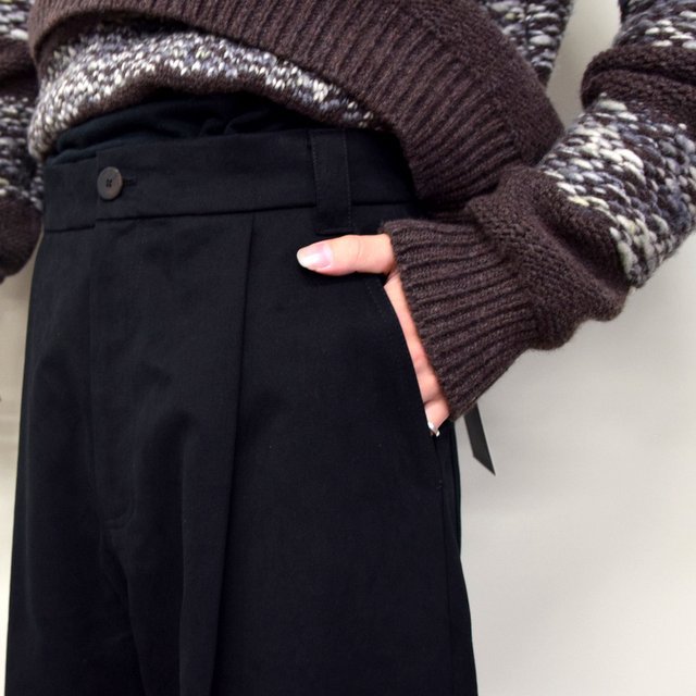 STUDIO NICHOLSON(スタジオニコルソン)/ PEACHED COTTON TWILL-BLACK- #SNM-351(7)