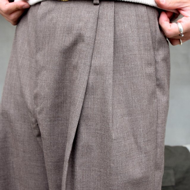 AURALEE(オーラリー)/ BLUEFACED WOOL WIDE SLACKS -TOP BROWN- #A20AP03BH(7)