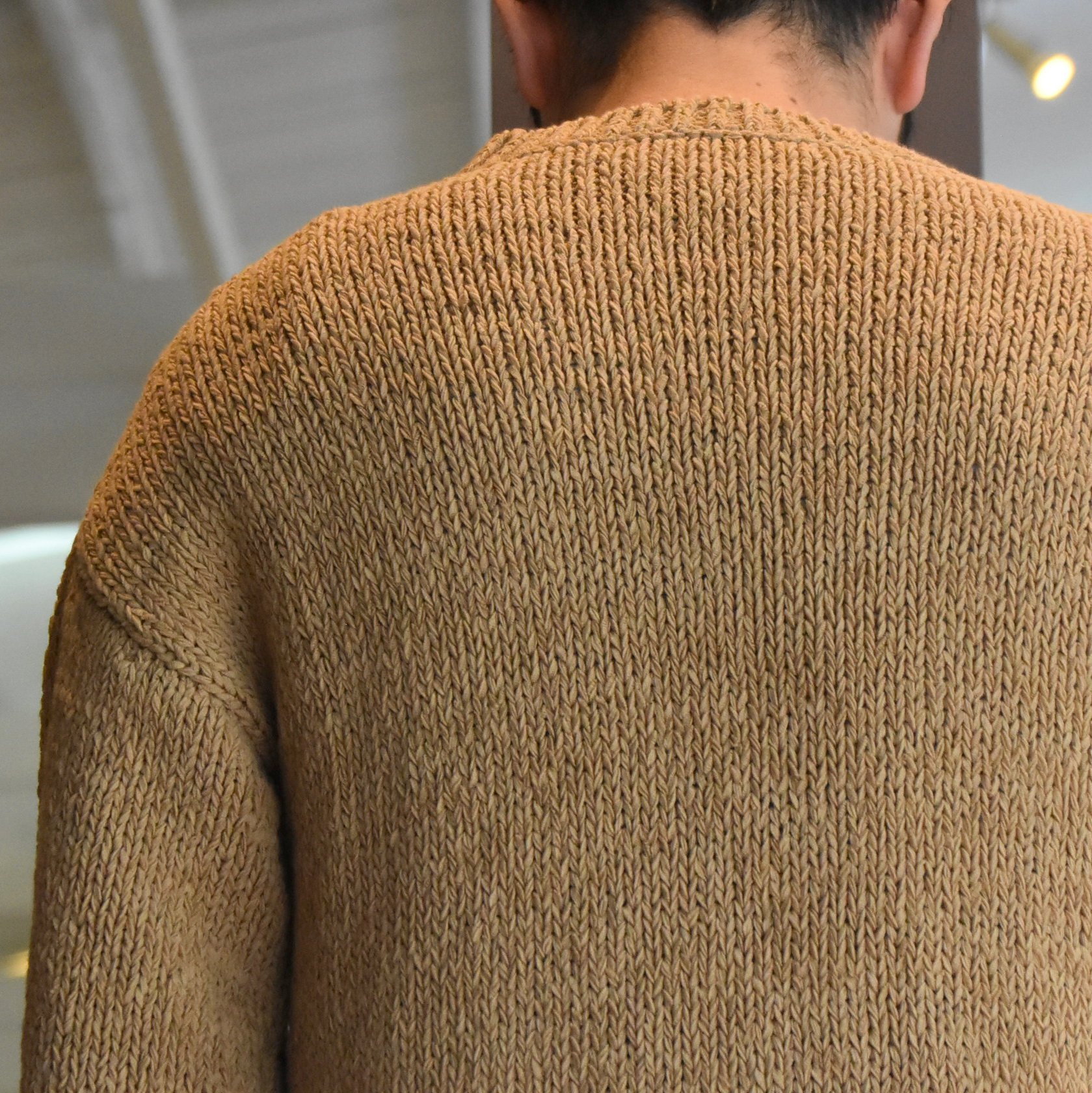 【40% off sale】Cristaseya(クリスタセヤ)/OVERSIZED 2YARNS FETTUCCIA SWEATER -LIGHT KHAKI- #11SA-FE-LKH(7)