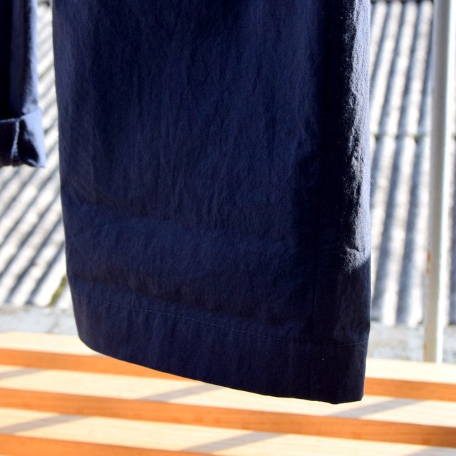 FRANK LEDER(フランクリーダー)/ TRIPLE WASHED THIN COTTON DRAWSTRING TROUSERS -NAVY- #0913090(7)