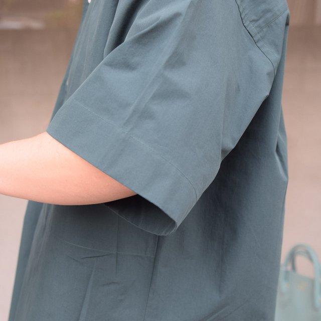 STUDIO NICHOLSON(スタジオニコルソン)/ SORONO POWDER COTTON OVERSIZED S/S SHIRTS -WAKAME- #SNM-567(7)