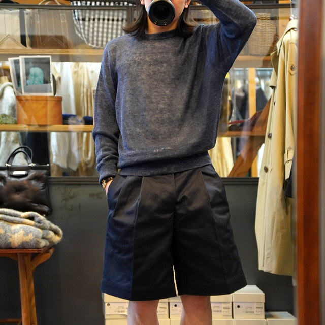 【25SS】HERILL(ヘリル)/ Suvincotton Chinoshorts -Navy,Khaki- #25-030-HL-8060-10(7)