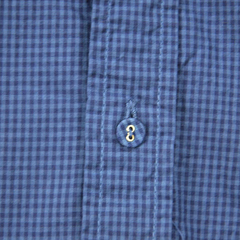 y20% off salezWardrobe([h[u) Gingham Check Garment Dyed Shirt -NAVY-(8)