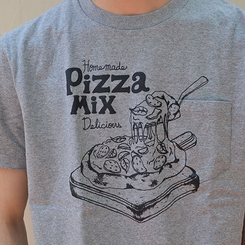 【30% off sale】FUNG(ファング) POCKET T-SHIRT(PizzaMix) -2色展開- (8)