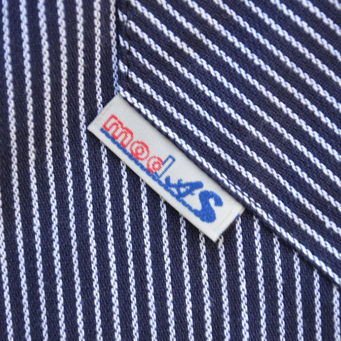 modAS(モダス) OLD GERMAN COTTON STRIPE PULLOVER FISHERMAN SHIRT -NAVY-(8)