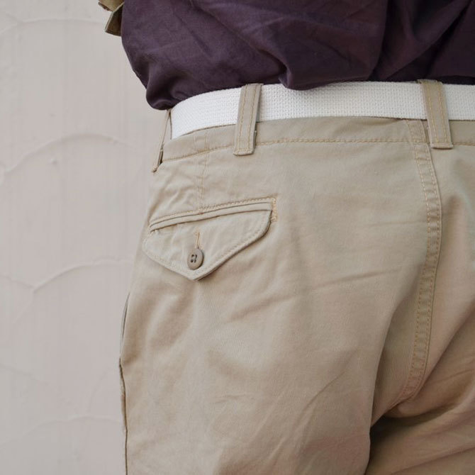 MASTER&Co.(}X^[AhR[) CUTOFF CHINO PANTS with BELT -(82)BEIGE-(8)