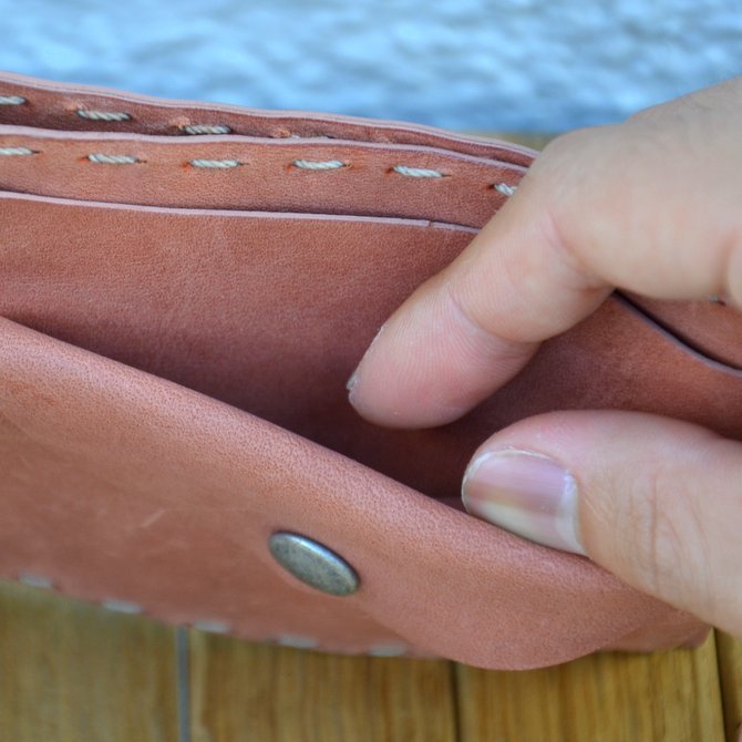 HENRY BEGUELIN(エンリーベグリン) New Club Bis Stone Washed 二つ折りウォレット -Confetto-(8)