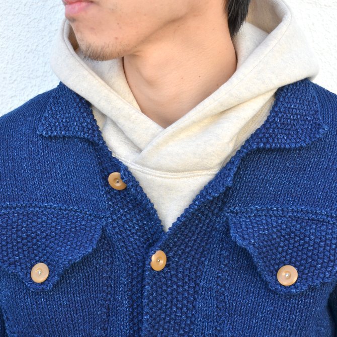 【40% off sale】 LIGHTHOUSE KNITWEAR(ライトハウスニットウエア) / TRUCKER JKT -INDIGO-(8)