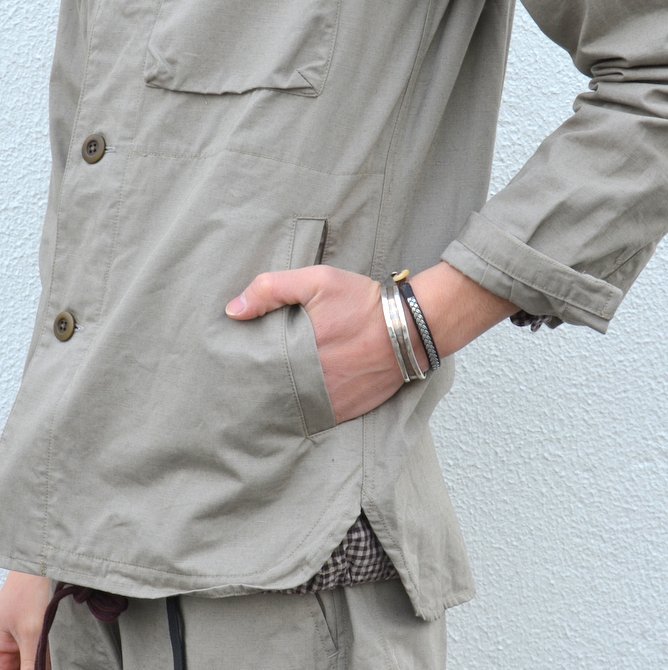 y40% off salezts(s) (eB[GXGX) Cotton Hemp Weather Cloth C.P.O. Shirt Jacket -(32)Gray Beige- #TT36LJ01(8)