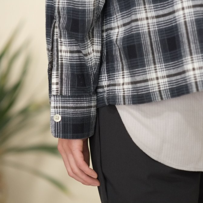 【2017 SS】South2 West8(サウスツーウエストエイト) Flannel 6 Pockets Classic Shirt -WHITE/BLACK- #VD791(8)