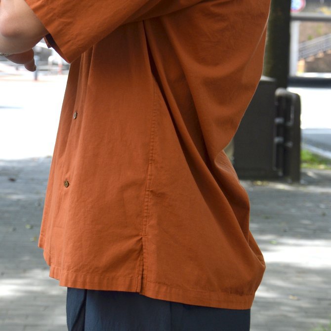 【2018 SS】 MARKAWARE(マーカウェア)/ OPEN COLLAR SHIRTS S/S -BROWN- A18A-12SH01B(8)