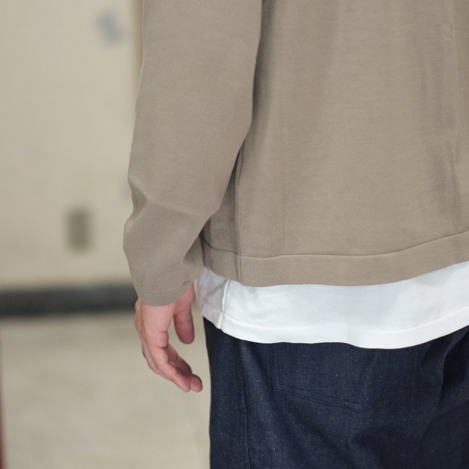 【2018 SS】crepuscule(クレプスキュール) Knit Shirt -Gray Beige- #1801-005(8)