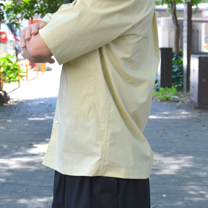 【40% OFF SALE】STUDIO NICHOLSON(スタジオニコルソン)/ OPEN COLLAR SHORT SLV SHIRT -KHAKI- #SN-280(8)
