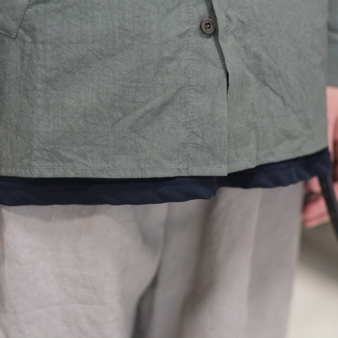 【30% off SALE】【2018 SS】FRANK LEDER(フランク リーダー) TRIPLE WASHED THIN COTTON SHIRT -KHAKI- #0216015(8)