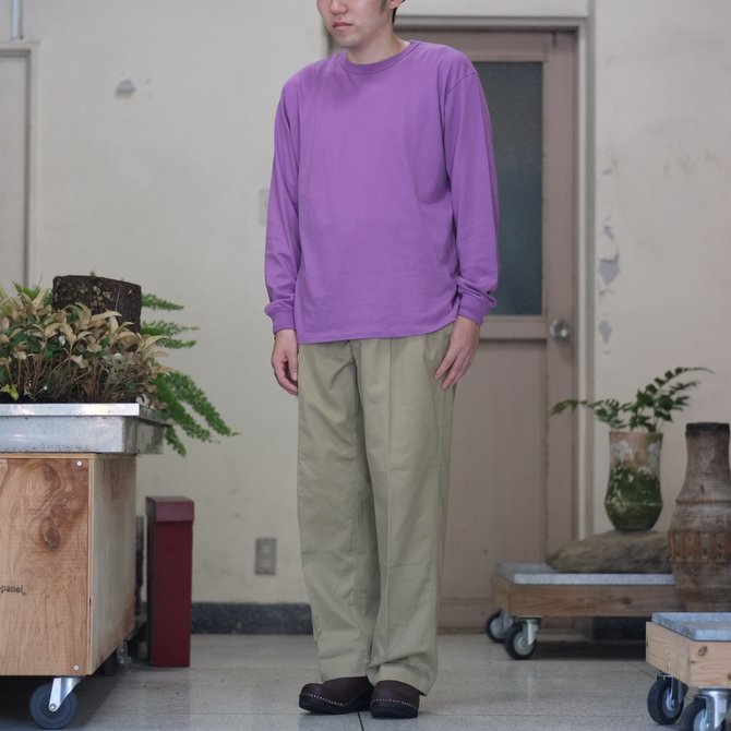 【2018 SS】AURALEE(オーラリー)/ SOFT CORD L/S TEE -PURPLE- #A8SP01MT(8)