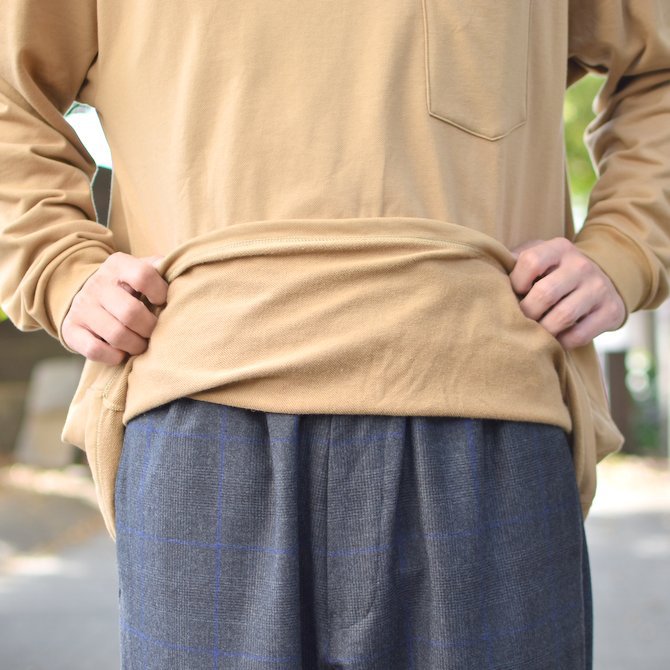 【2018 AW】 Graphpaper (グラフペーパー) L/S Pocket Sweat Tee -BEIGE- #GM183-70078(8)