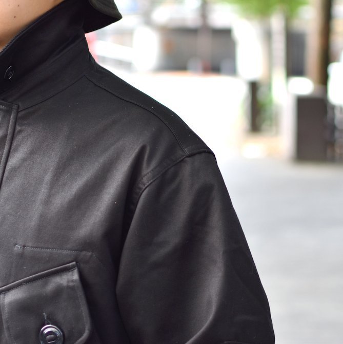 【30% OFF SALE】 MONITALY(モニタリー)/ MILITARY HALF COAT TYPE-B -VANCLOTH SATEEN BLACK- #M24003(8)