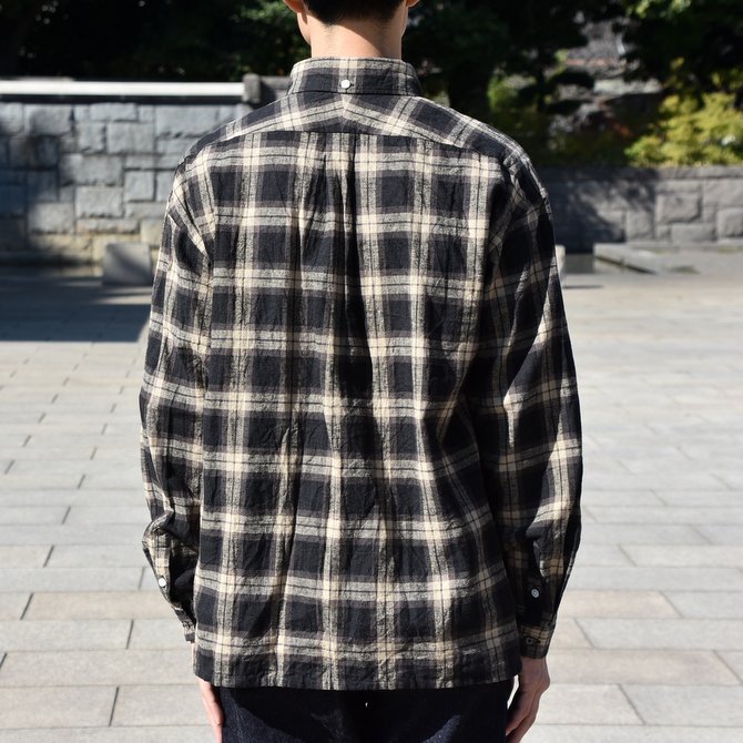 nisica(ニシカ)/ ルーズフィットボタンダウンシャツ L/SーBROWN CHECK- #NIS-837(8)
