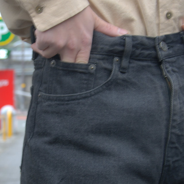 【19 SS】 AURALEE(オーラリー)/ WASH HARD TWIST DENIM 5P PANTS-BLACK #A9SP03DM(8)