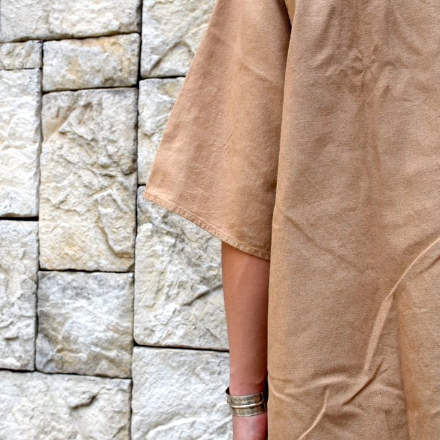 【2019 SS】MITTAN(ミッタン)/ 竹プルオーバー ロング -胡桃- #SH-18C(8)