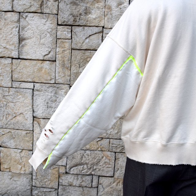【2020 SS】stein(シュタイン)/ DOUBLE PATTERN REBUILD SWEAT LS -OFF WHITE- #ST136-WH(8)