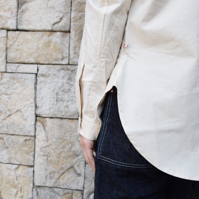 【2020 SS】FRANK LEDER(フランクリーダー) / VINTAGE BEDSHEET SHIRT STAND COLLAR -NATURAL- #0916032-80(8)