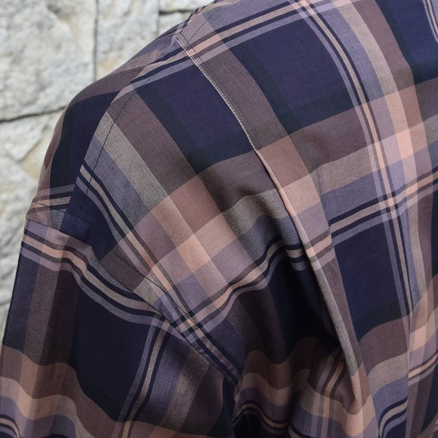 【2020 SS】blurhms(ブラームス) / Open Collar Shirt L/S -DARK MADRAS- #BHS-20SS017CP(8)