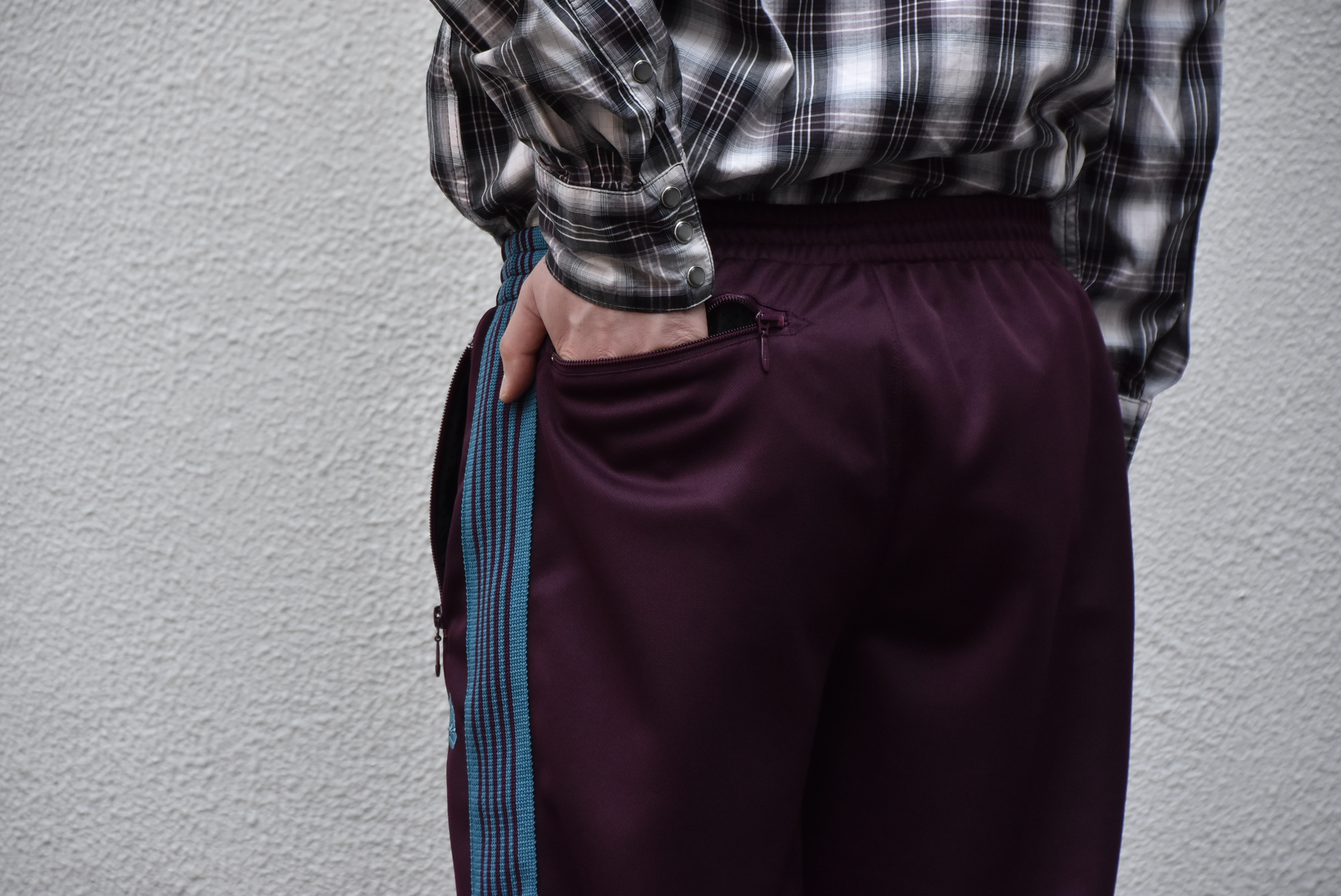 NEEDLES (ニードルス) TRACK PANT-POLY SMOTTH-BORDEUX/#GL216(8)
