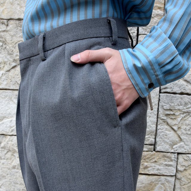 【2020 SS】BROWN by 2-tacs (ブラウンバイツータックス)/ TAPERED SLACKS -GRAY- #B23-P004 (8)