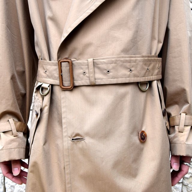 【2020 SS】AURALEE(オーラリー)/ FINX POLYESTER BIG TRENCH COAT -BEIGE- #A20SC01FP(8)